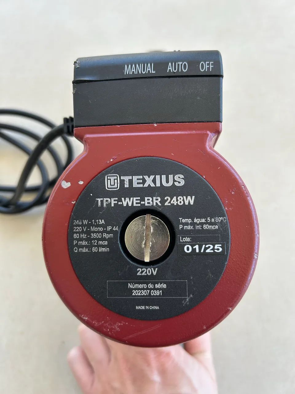 Pressurizador Dágua Texius 248W64962671297922121