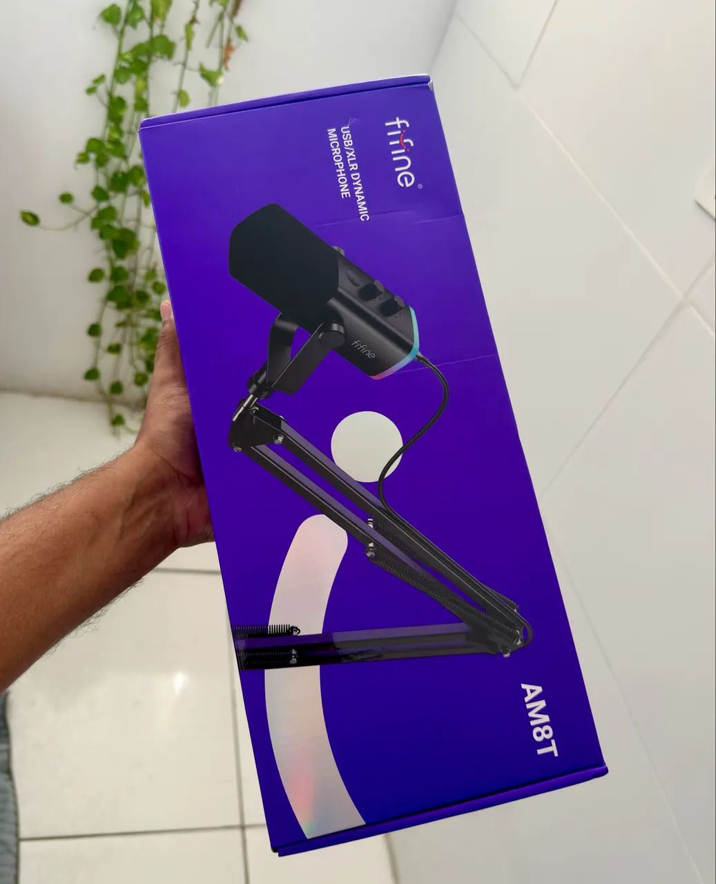 Microfone gamer profissional AM8T (com braço articulado) - NOVOOO - Foto 4