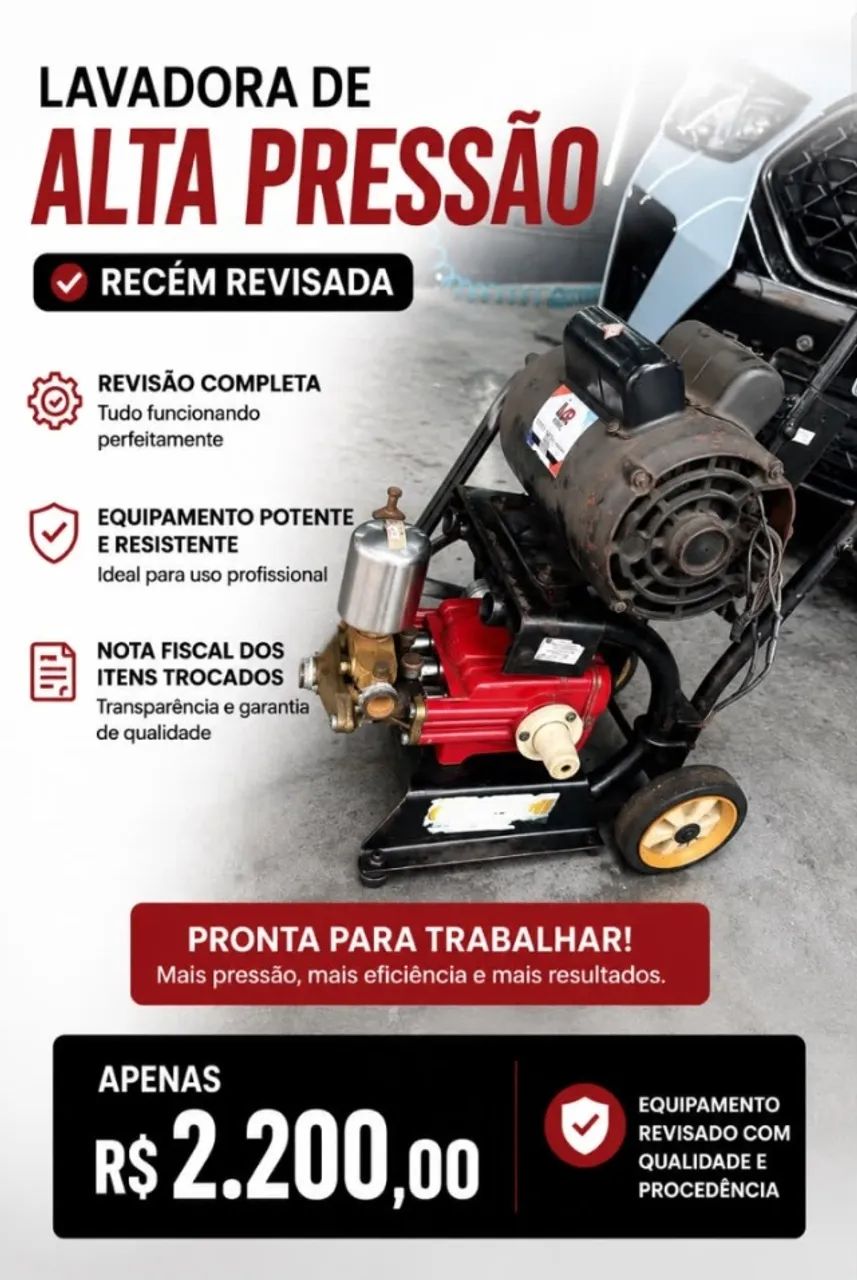 LAVADORA DE ALTA PRESSÃO 