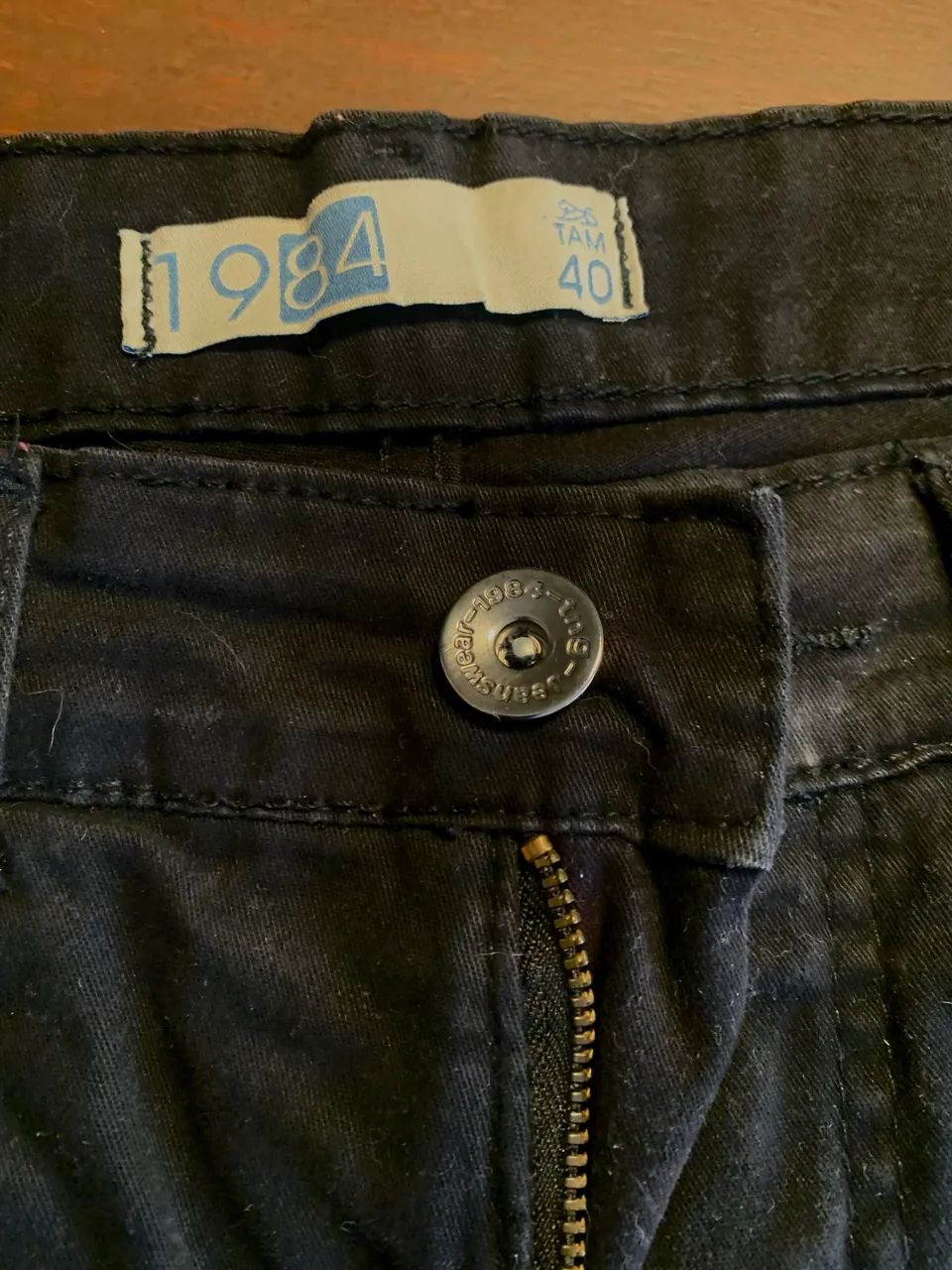 Calça jeans preta 1984 original 40
