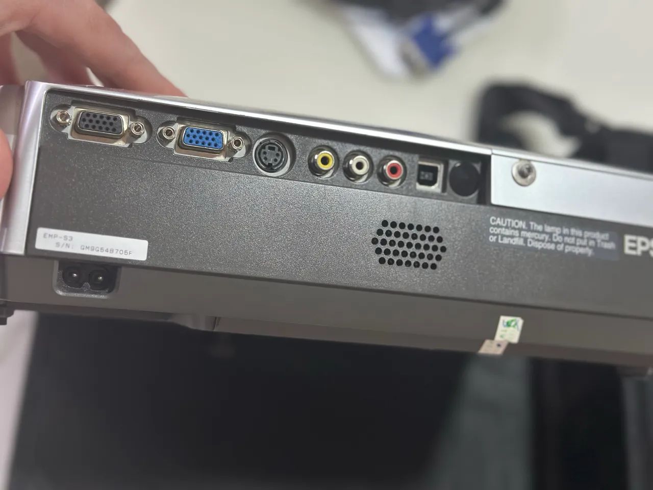 Projetor Epson EMP- S3 (Manual, bolsa, cabo, controle) - Foto 5