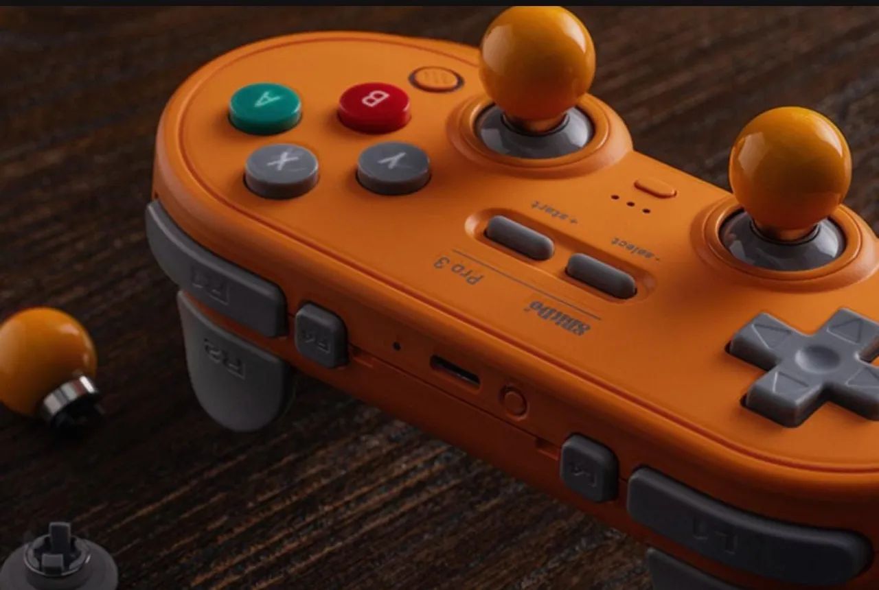 Controle 8BitDo Pro 3 Bluetooth Ed. Especial Orange - Switch 2 1 Pc Android Ios iPhone  - Foto 2