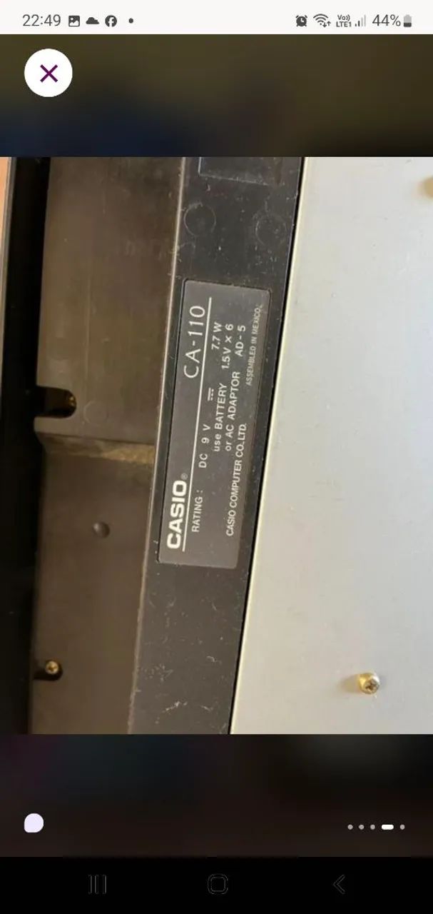 Teclado  cassio CA 110 precisa de  manutenção  - Foto 4
