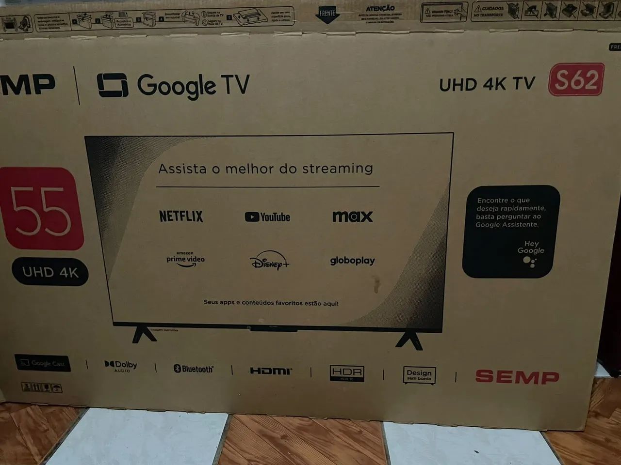 TV TCL SEMP 55, smart 4k Android e comando de voz  - Foto 4