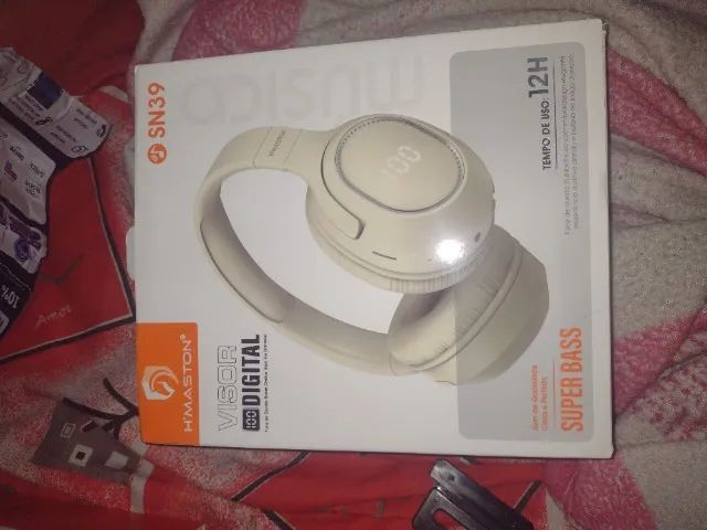  FONE BLUETOOTH COM VISOR DIGITAL (NUNCA USADO)!