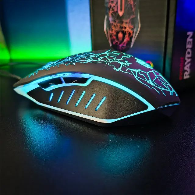 Mouse Gamer Evolut Hayden RGB 2400 DPI USB Ergonômico - Foto 3