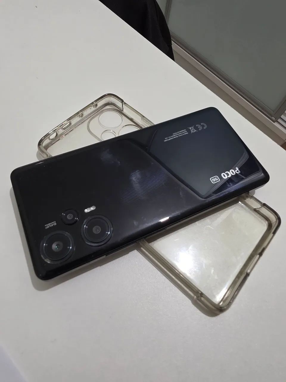 Lindo Poco F5 aco.panha capinha transparente 