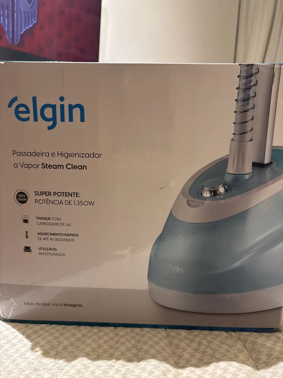 Passadeira e Higienizadora a Vapor Vertical Steam Clean da Elgin ...