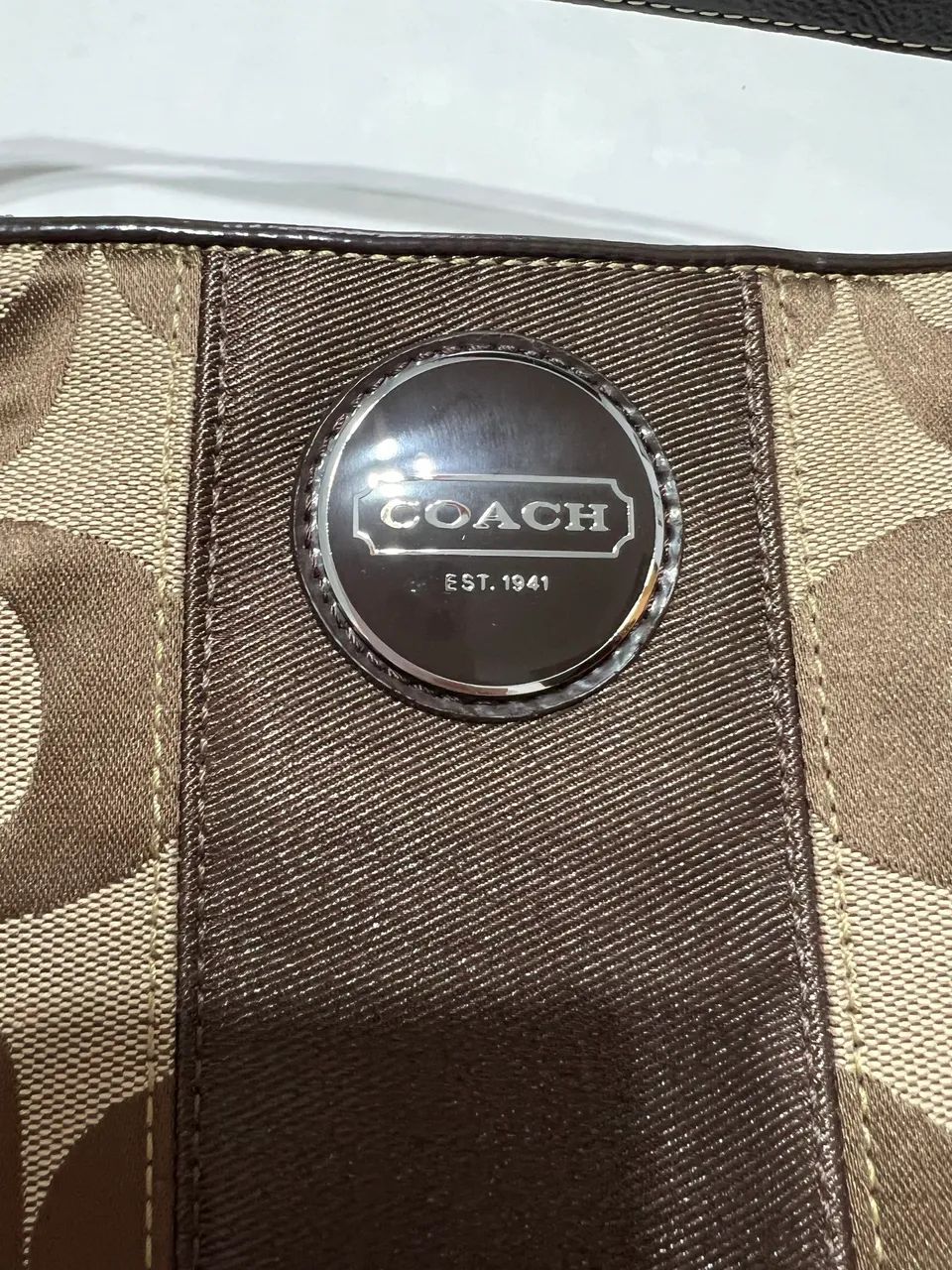 Bolsa Coach Original Bege/ Marrom sem uso.  - Foto 3