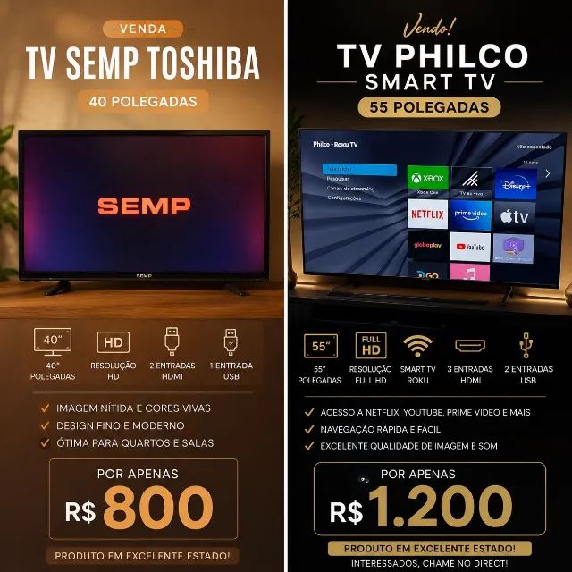 Vende-se duas TV`s