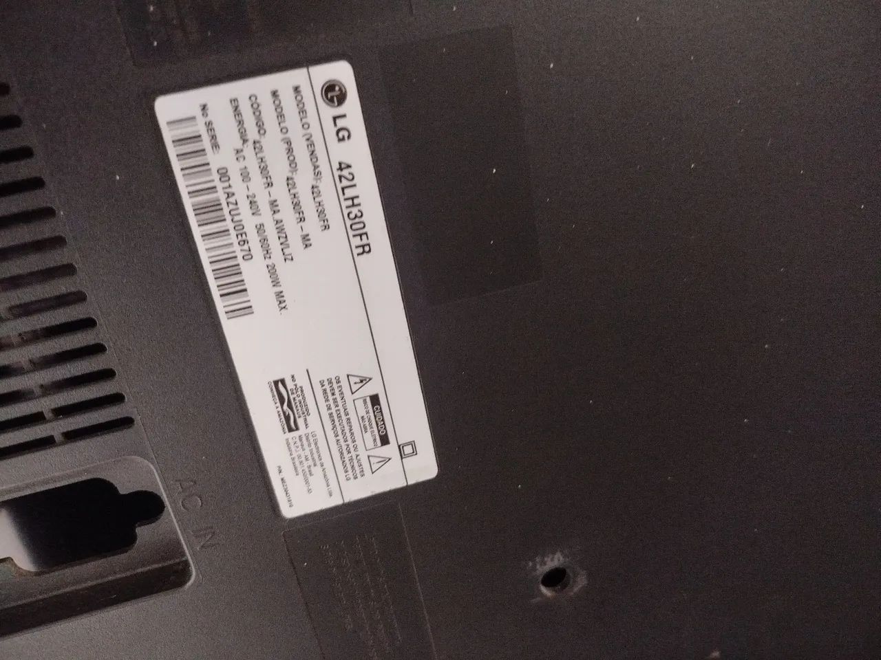 TV LG 42 Polegadas 42LH30FR Quebrada - Oportunidade de Reparo - Foto 3