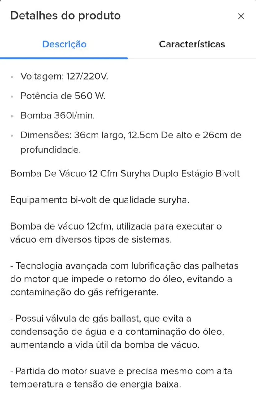 Bomba de vácuo suryha 12cfm - Foto 5