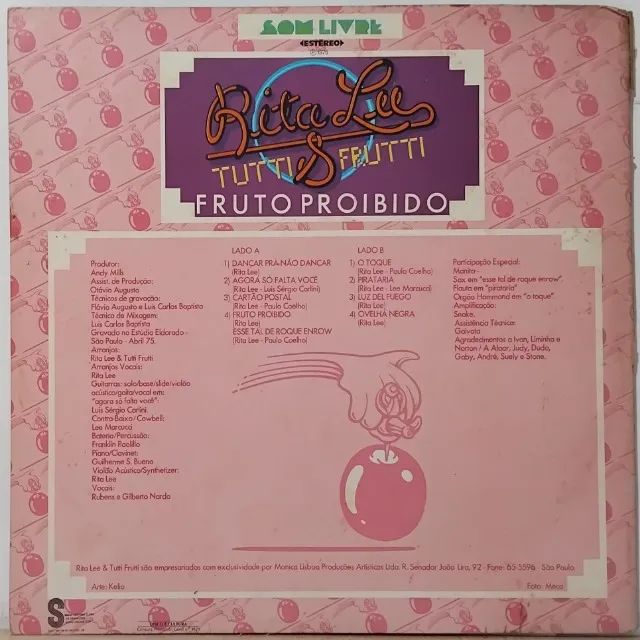 Lp - Rita Lee - Fruto Proibido 1975 - Foto 2