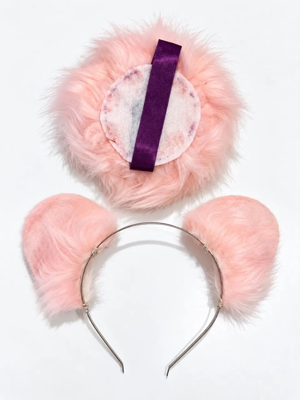Orelha e Rabinho de urso Rosa  - Foto 2
