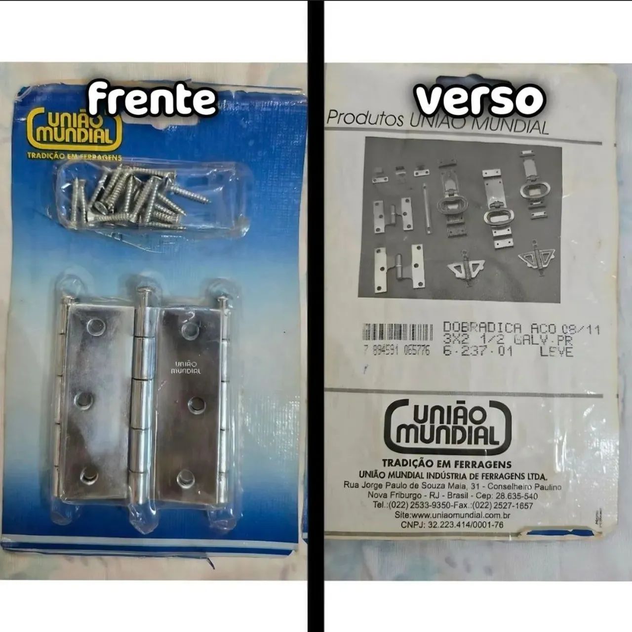 Kit 12 Dobradiças de Aço 3 Polegadas + Parafusos (União Mundial e Pagé) - Foto 3