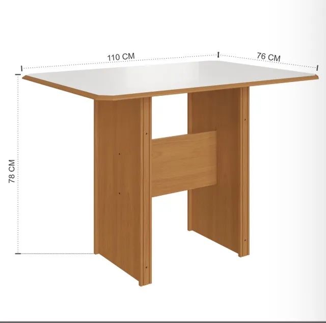 Conjunto Mesa e 4 Cadeiras Freijonel 110 cm - Foto 2