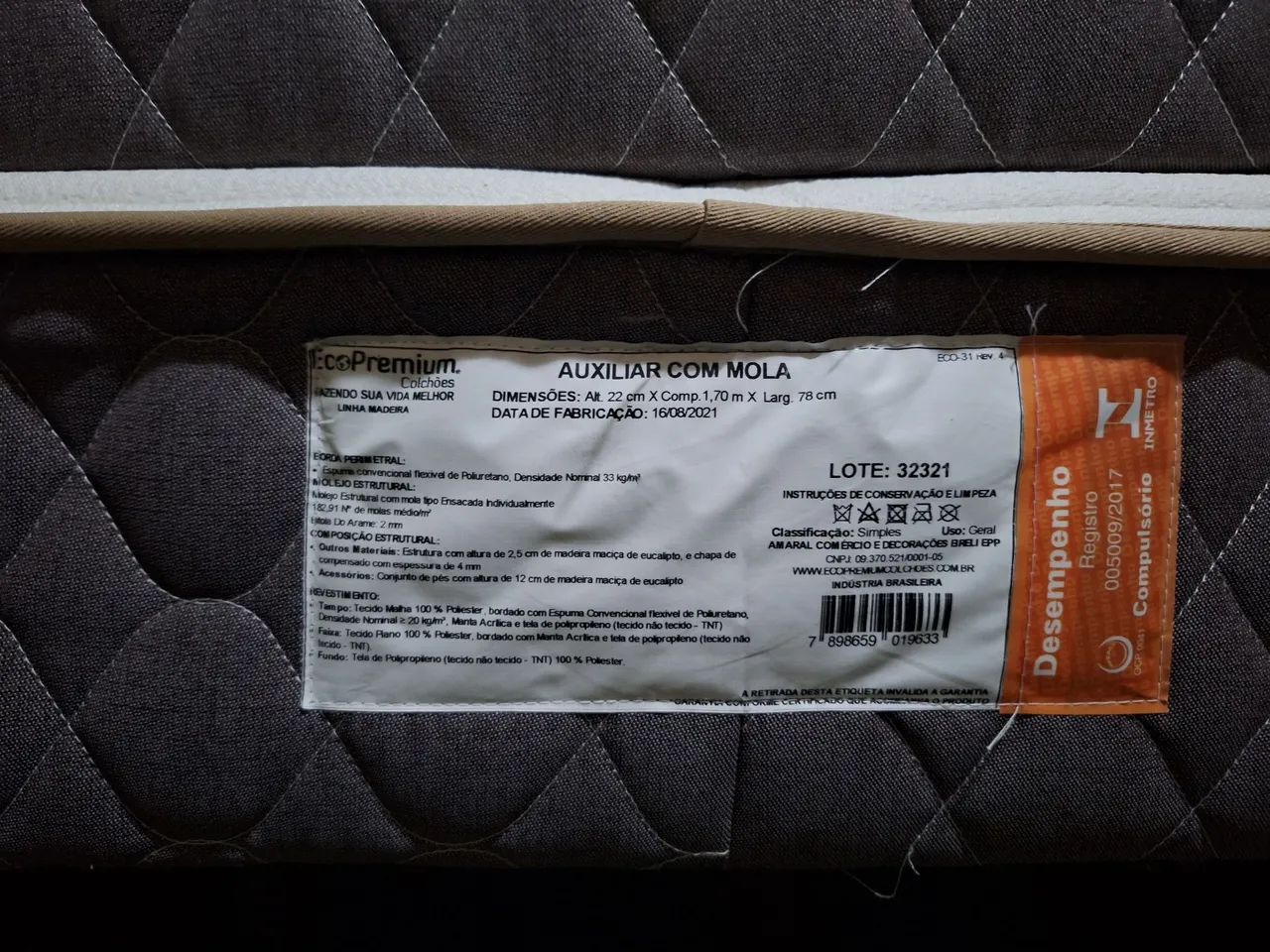 Cama box solteiro com cama auxiliar + 2 colchões de molas - Ecopremium - Foto 5