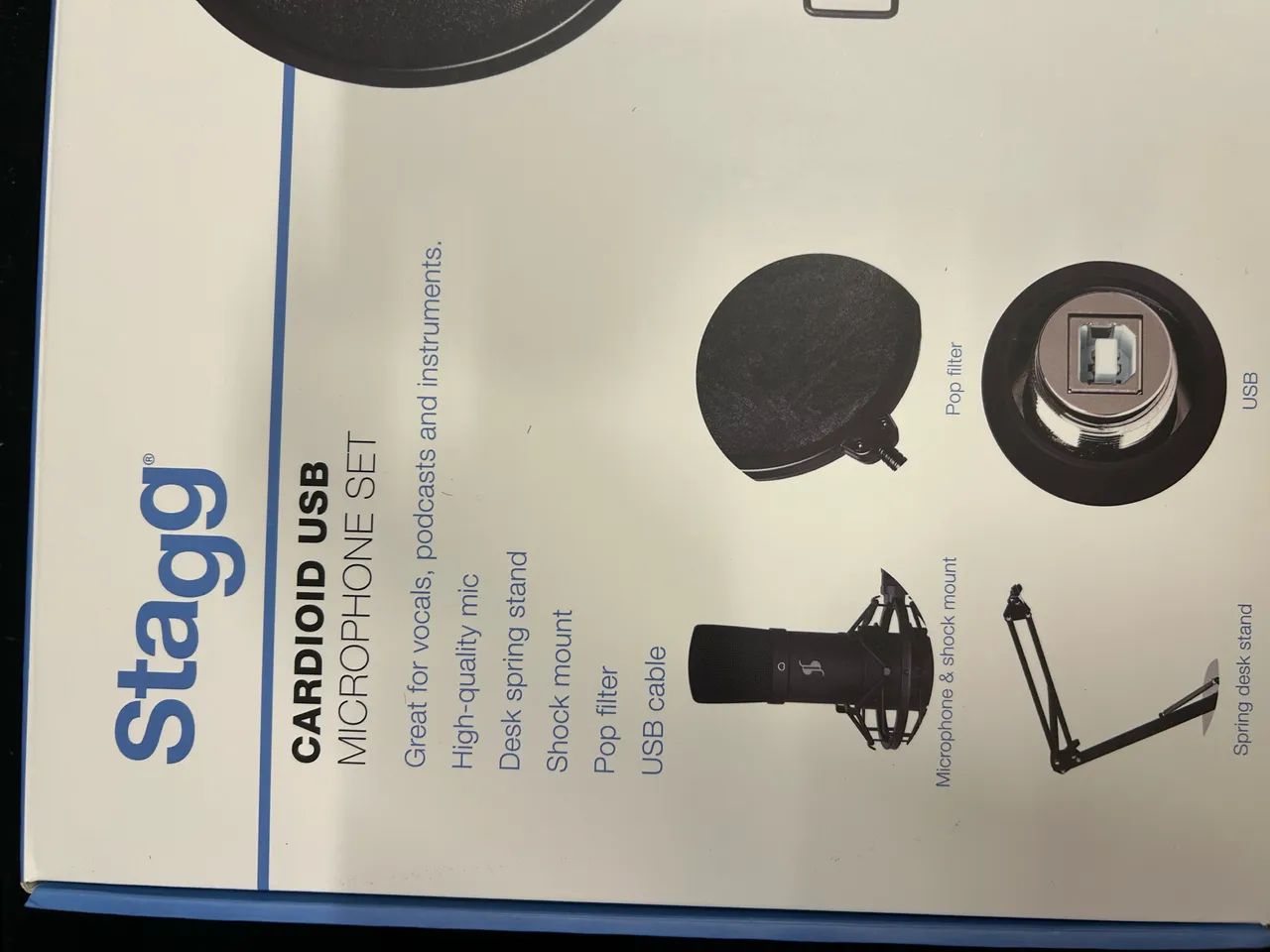 Microfone Stagg condensador USB 