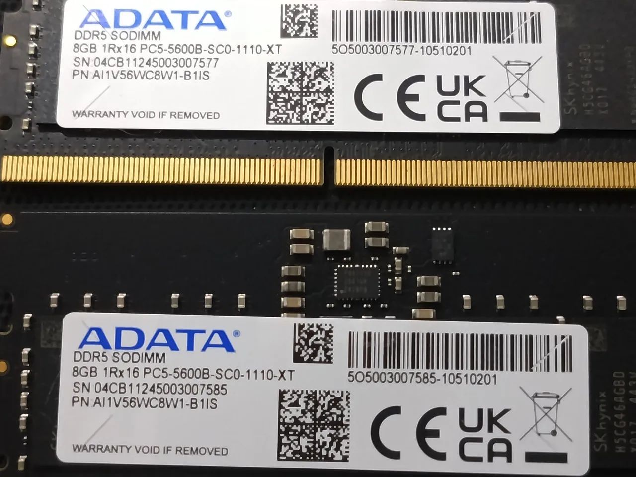 Memória RAM Notebook Adata DDR5 5600 de 8GB 