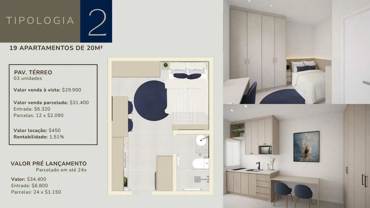 STUDIO À VENDA | RESIDENCIAL BRISA EM CDE - Foto 5