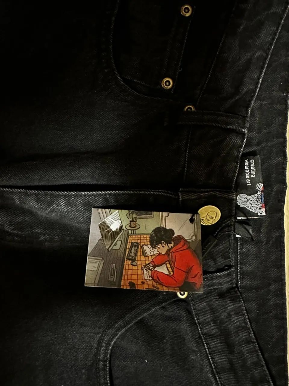 Calça jeans Derschutze bordada - Foto 5