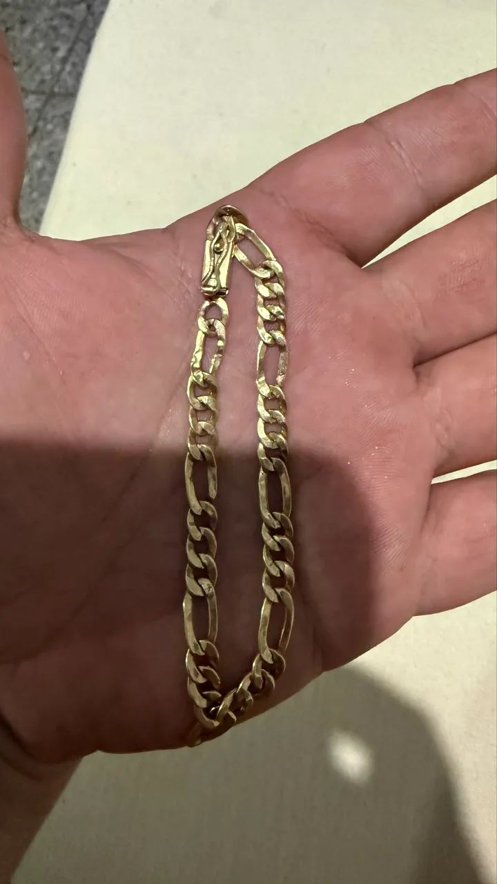 Pulseira de ouro 18k 8.1 gramas 22cm - Foto 5