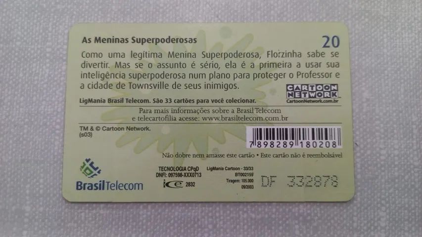 cartão telefonico Meninas super poderosas - Foto 2