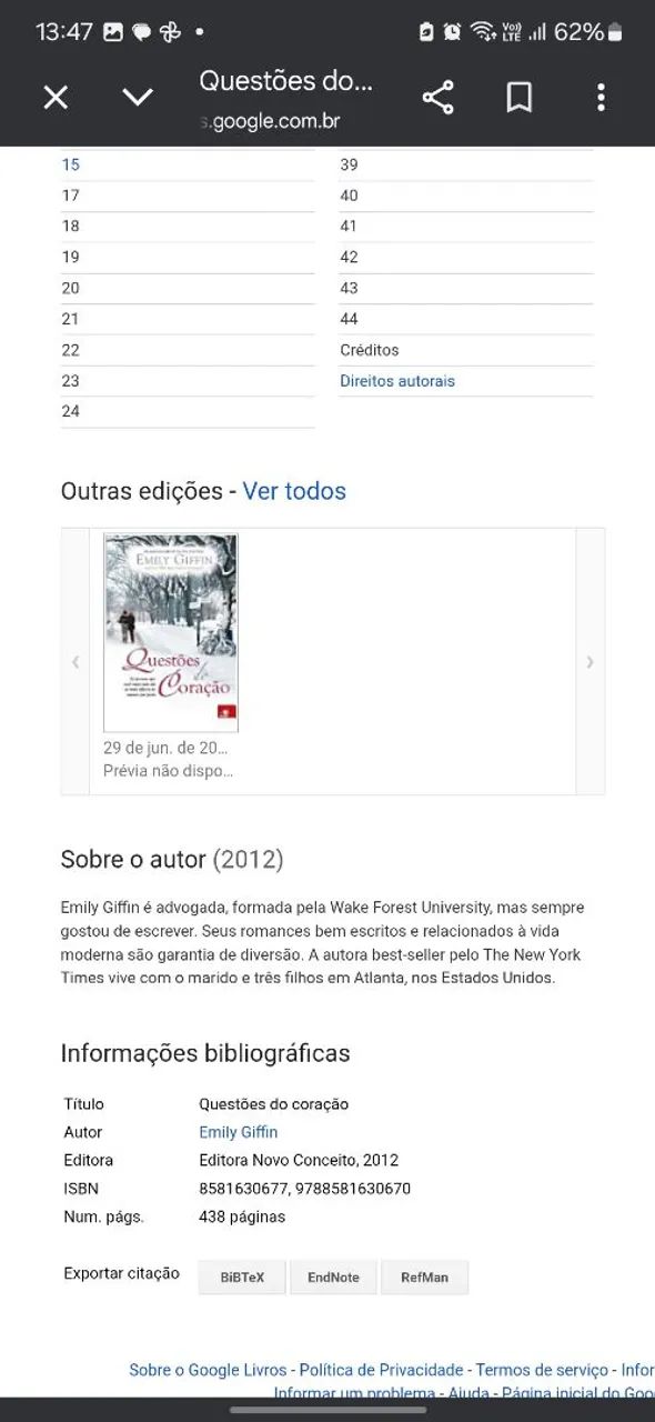 Emily Giffin - Combo de livros: questões do coração, laços inseparáveis e ame o que é seu - Foto 3