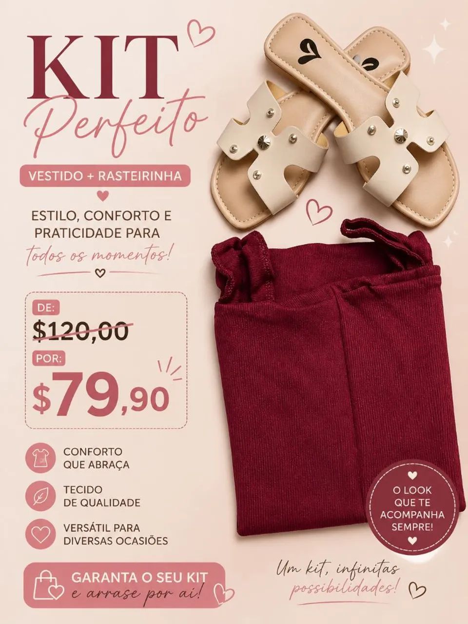 OFERTA KIT VESTIDO E SANDÁLIA- VENDA/ QUEIMA DE ESTOQUE - Foto 5