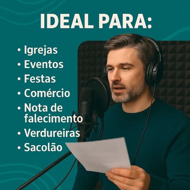 Gravação De Propagandas Comerciais Pra Carro De Som