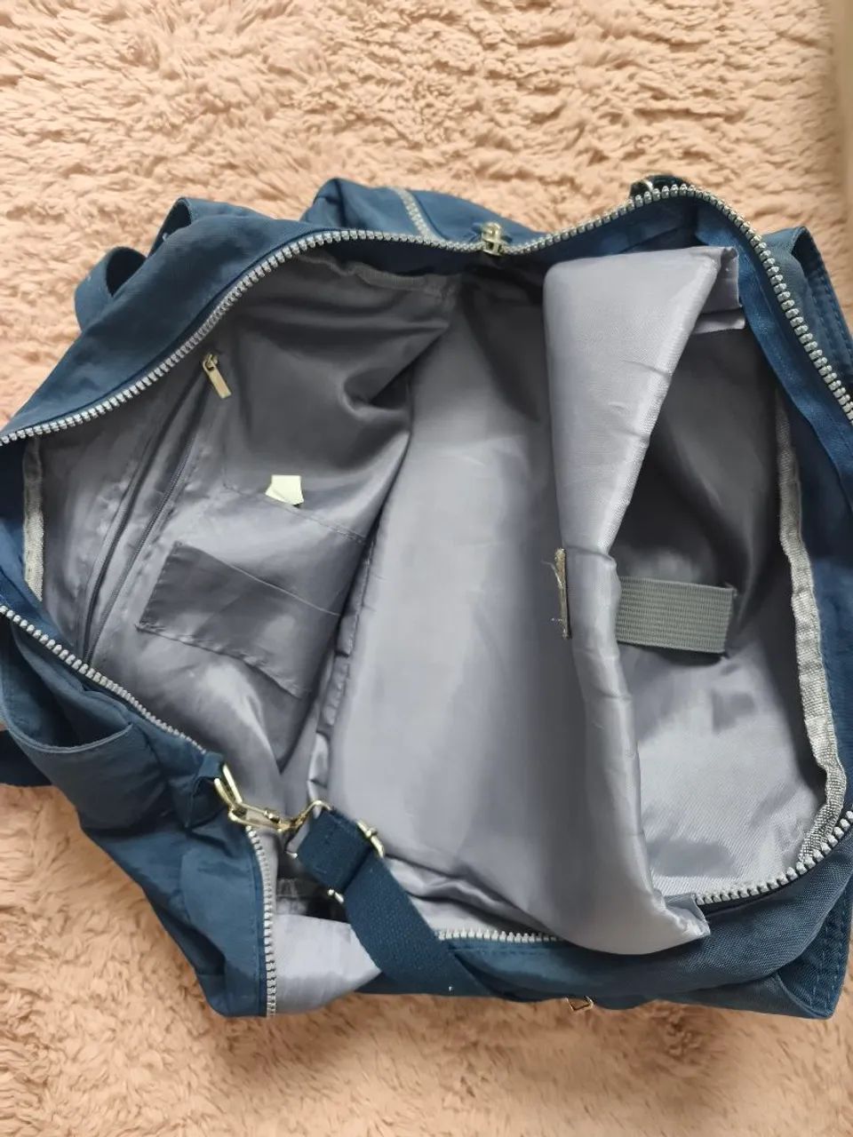 Bolsa Kipling Original Azul Marinho - Modelo Multi-Bolsos com Alça Transversal - Foto 4