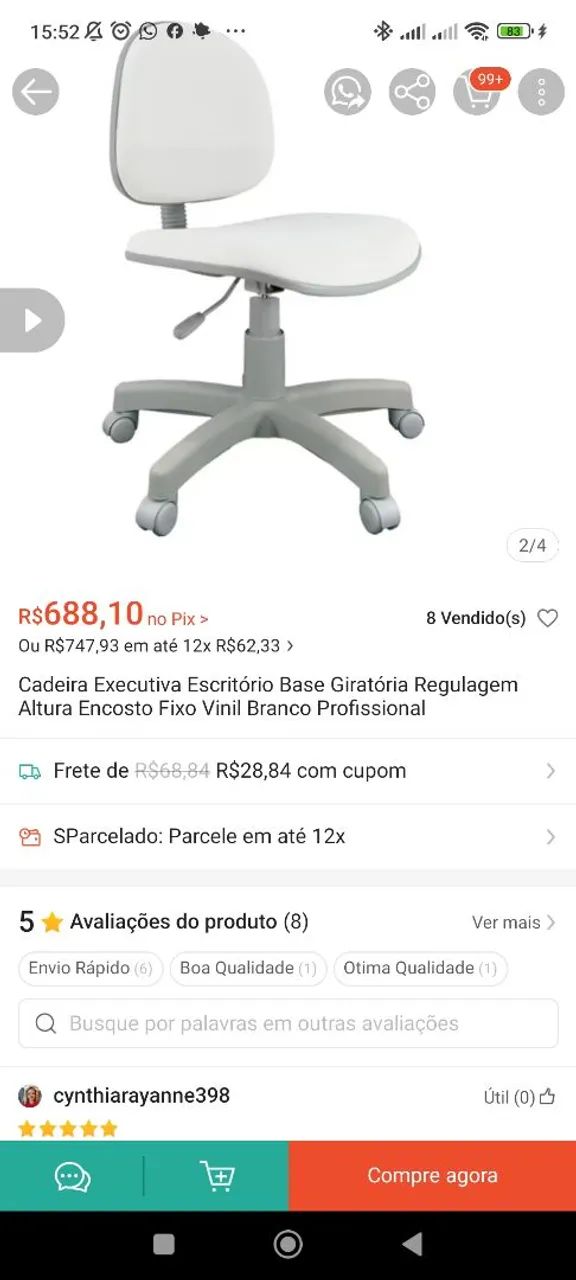 Cadeira de escritório  - Foto 2