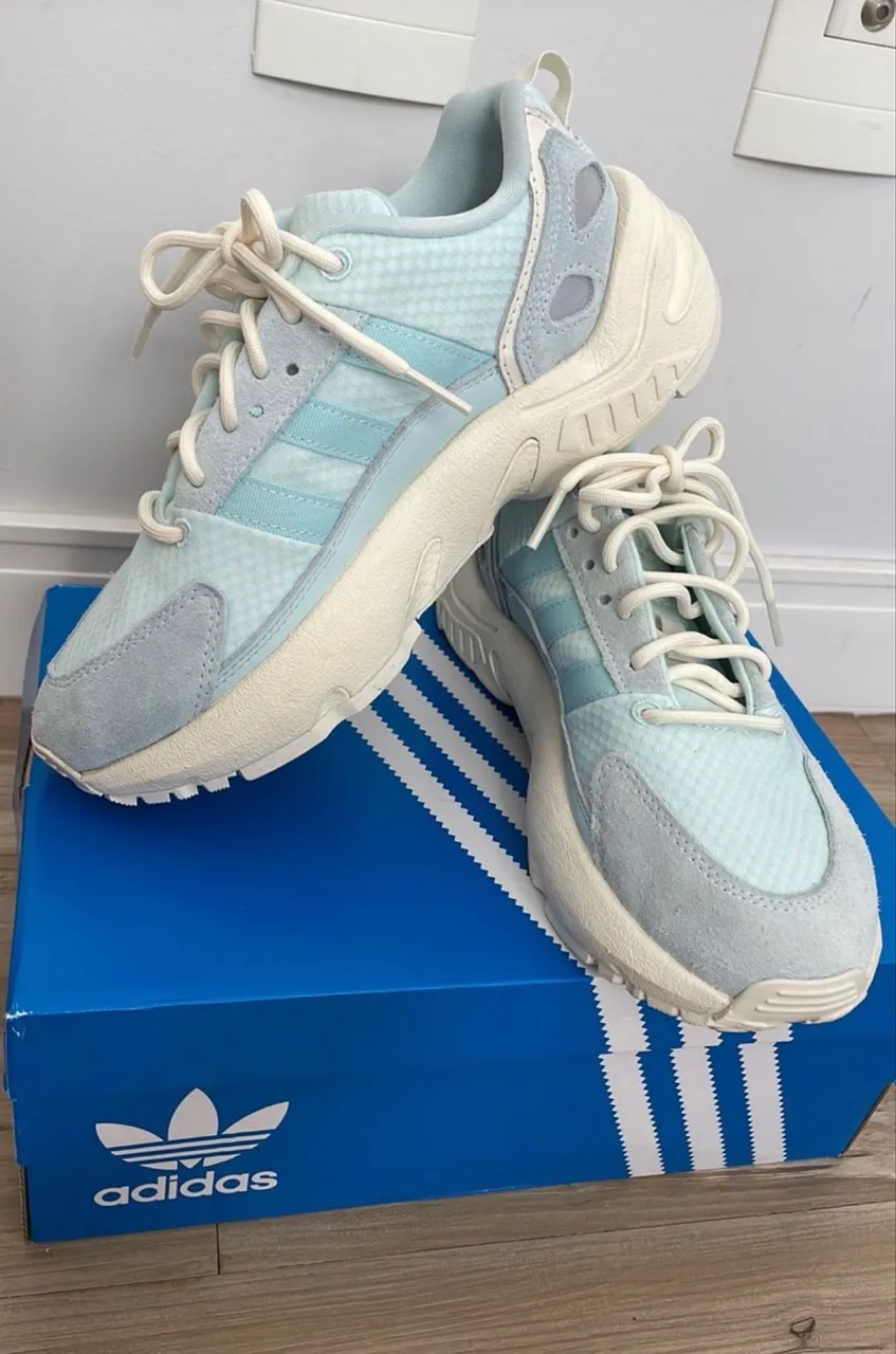 adidas zx 2k boost ninja time in blue. tamanho 42 (us 10
