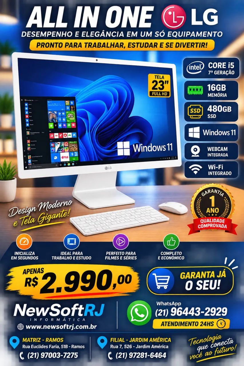 All in One - Intel Core i5 7a Geração 