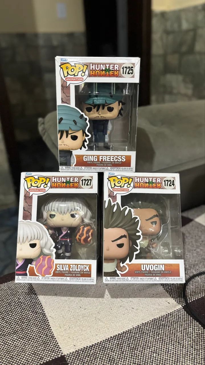 3 Funkos pops Hunter x Hunter - NOVOS