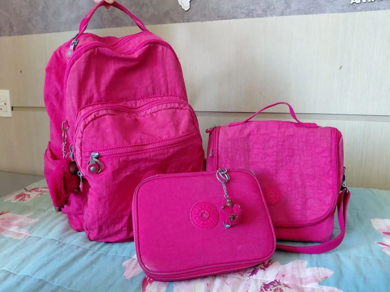 Kit Kipling original, lancheira estojo e mochila  - Foto 3