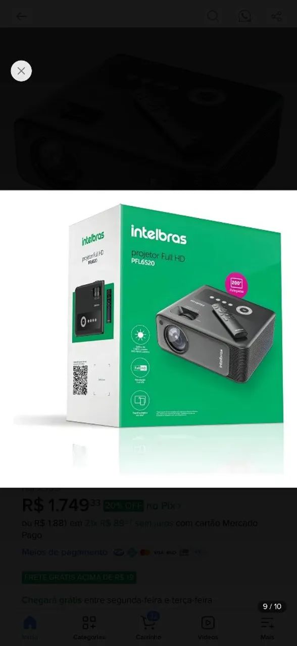 Projetor Intelbras Novo