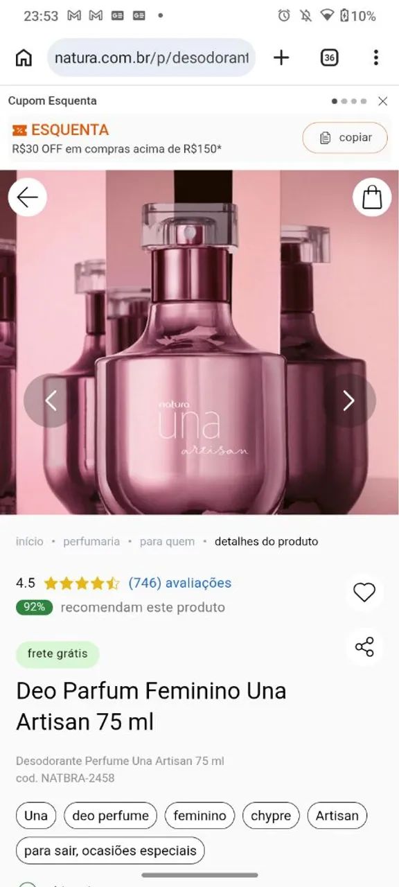 Natura una artisan 