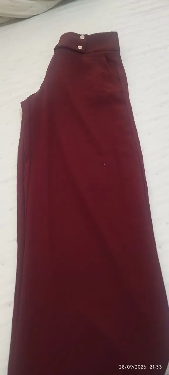 Calça alfaiataria nova, tamanho P (veste M). - Foto 3
