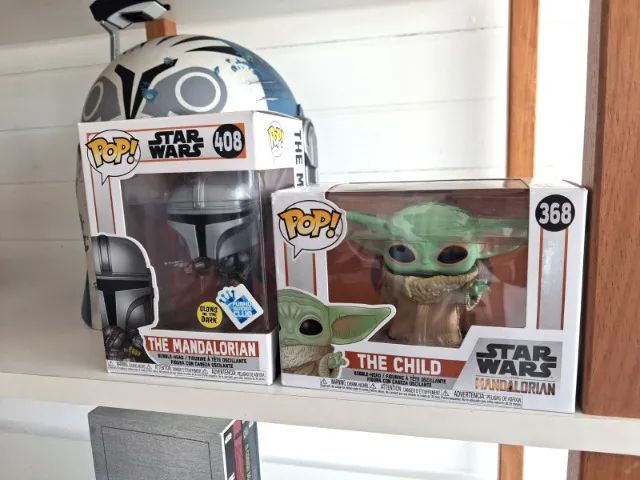 Funko POP: Baby Yoda Grogu e Mandaloriano - Star Wars