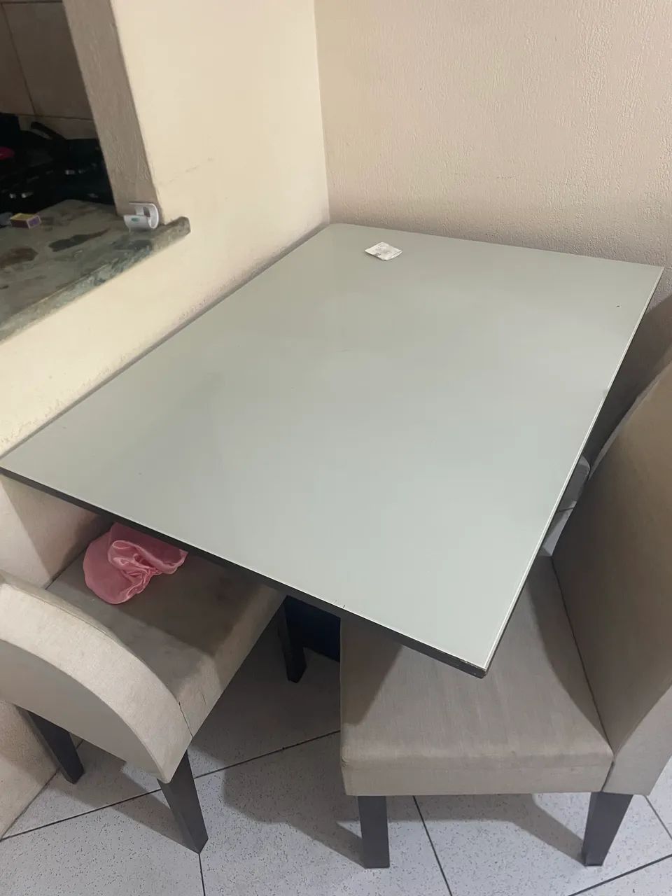 MESA COM TAMPA DE VIDRO  - Foto 2