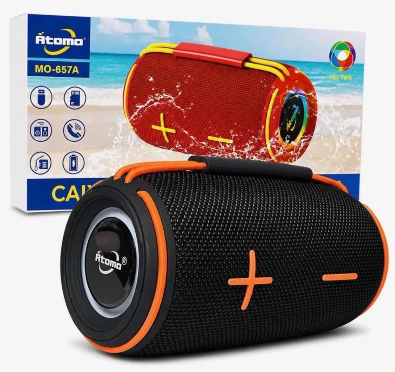 caixa de som portátil Atomo MO-657A