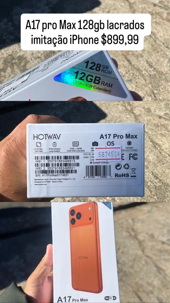 Celular a17 pro Max 128gb 3 ram expansão mais 9 ram - Foto 2