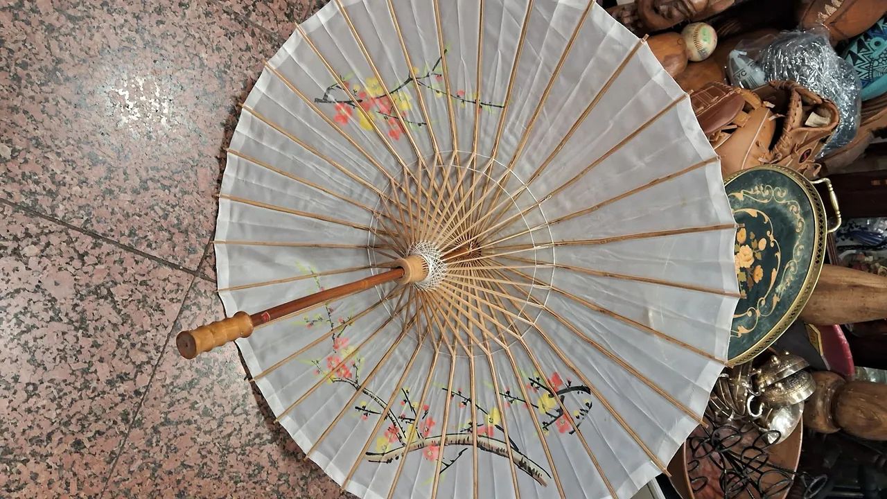 sombrinha tradicional asiática (estilo oriental, chinesa ou japonesa) - Foto 2