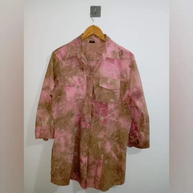 Chemise Feminina Roseada Manga Longa Telúria Tam. G