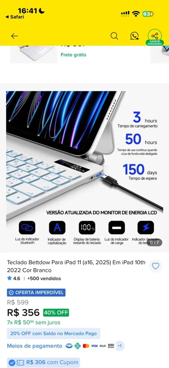 Magic Keyboard Branco - Foto 5