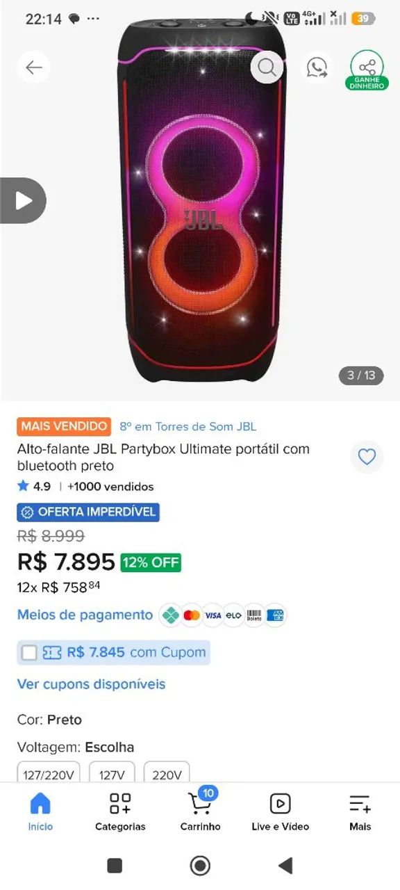 Caixa de som JBL  - Foto 3