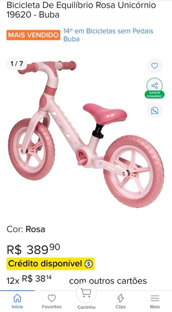 Bicicleta infantil de equilíbrio Buba  - Foto 4