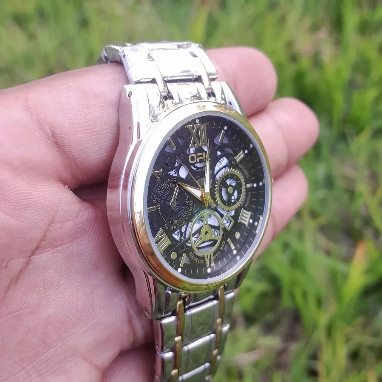 Relógio opk masculino aço inox - Foto 3