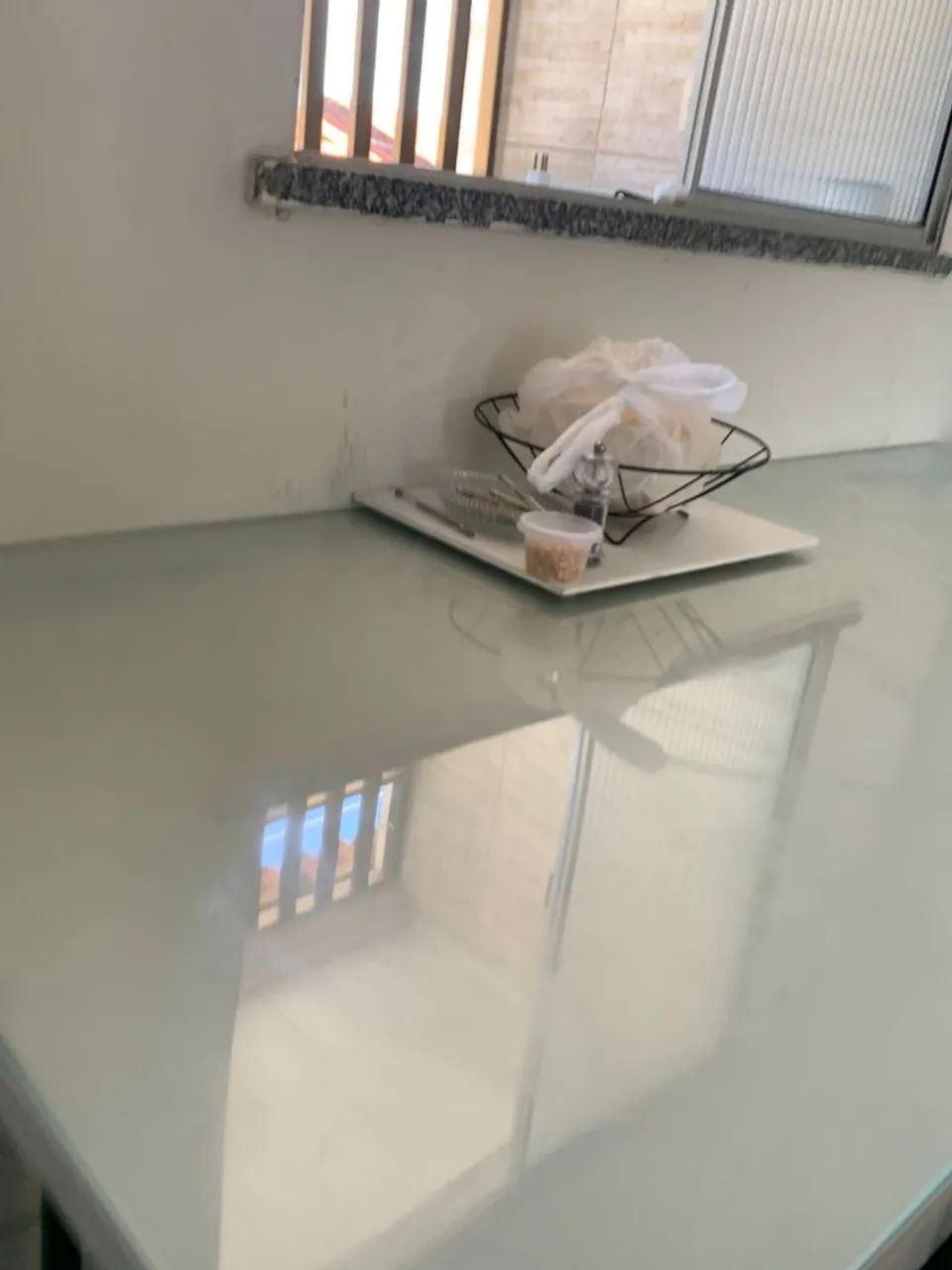 Mesa De vidro ee Madeira - Foto 4